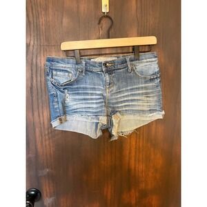 Refuge Denim Shorts Womens 9 Blue Distressed Cut Off Low Rise